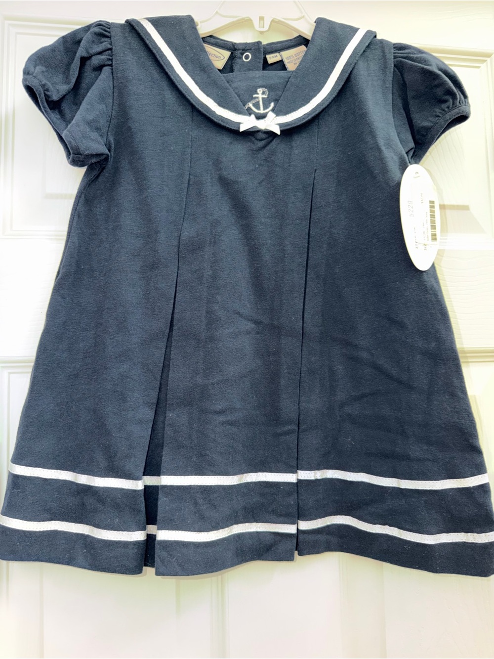 NWT Sailor Dress 24M Navy White Anchor Nautical Girls Summer Cotton